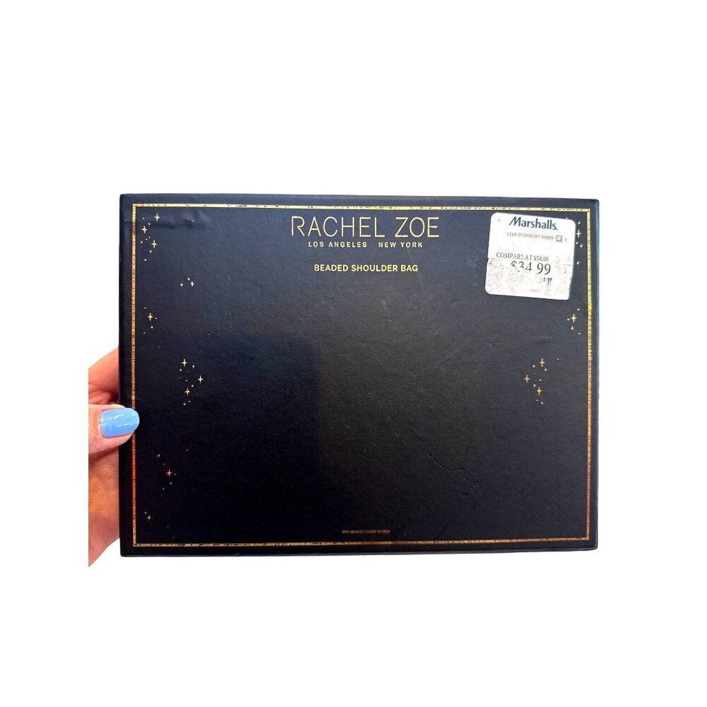 Rachel Zoe Beaded Shoulder Bag Cherry Floral Clutch Holiday NIB Gift Box - Picture 2 of 7